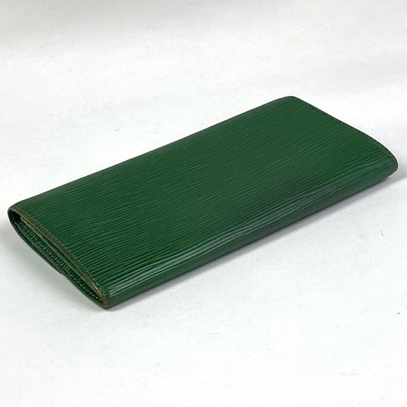 Louis Vuitton Billfold Porte Borneo Monnaie Coin Green Epi Pochette Leather - Picture 1 of 7
